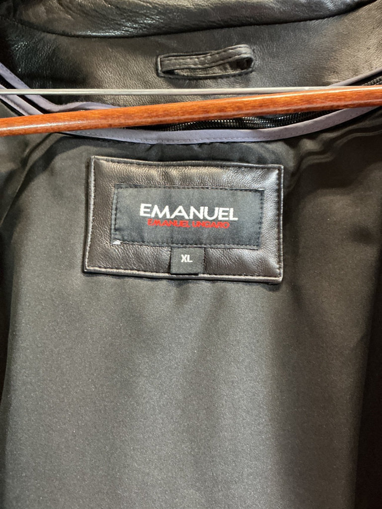 Men's Emanuel leather jacket (XL) - image 4 of 5