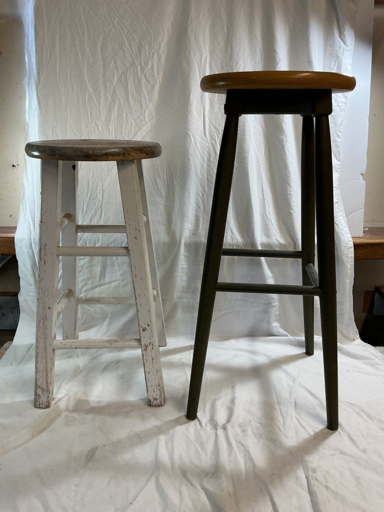 Pedal Trash Can and Two Stools - image 3 of 4