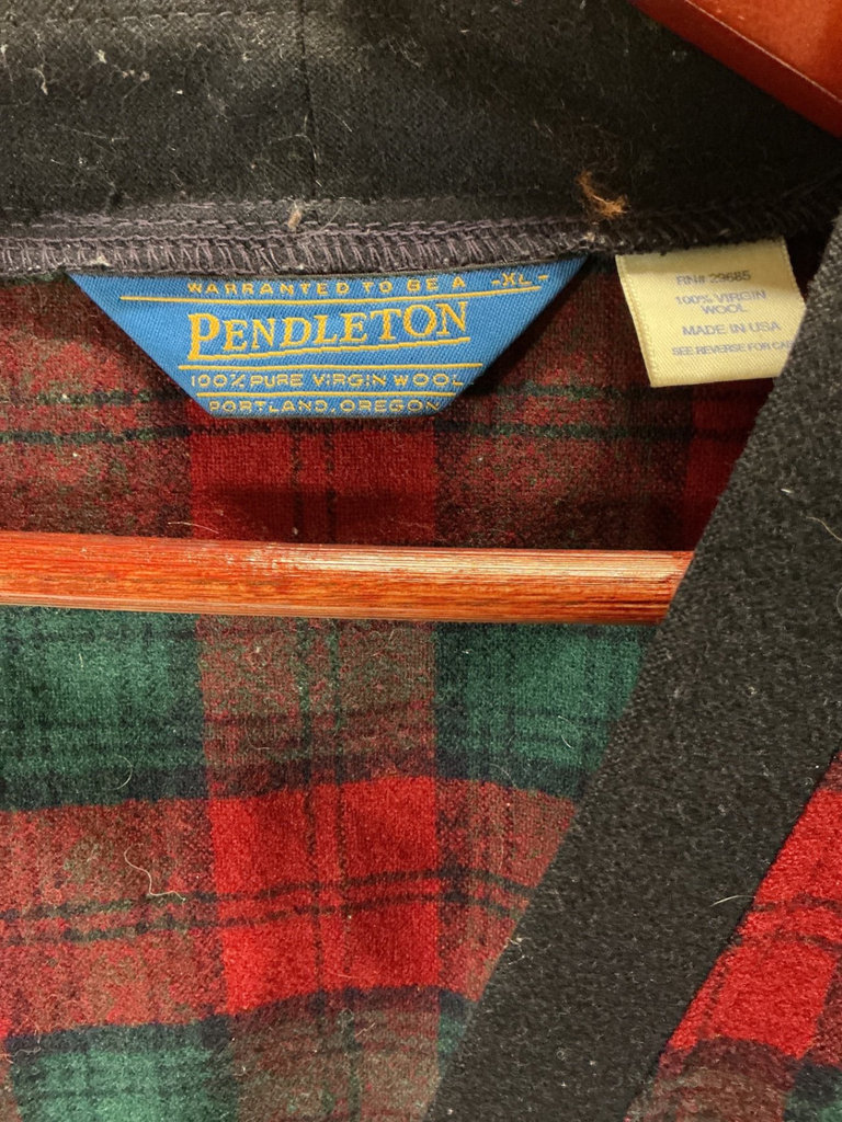 Tan London Fog trench coat and Pendleton plaid wool jacket - image 3 of 7