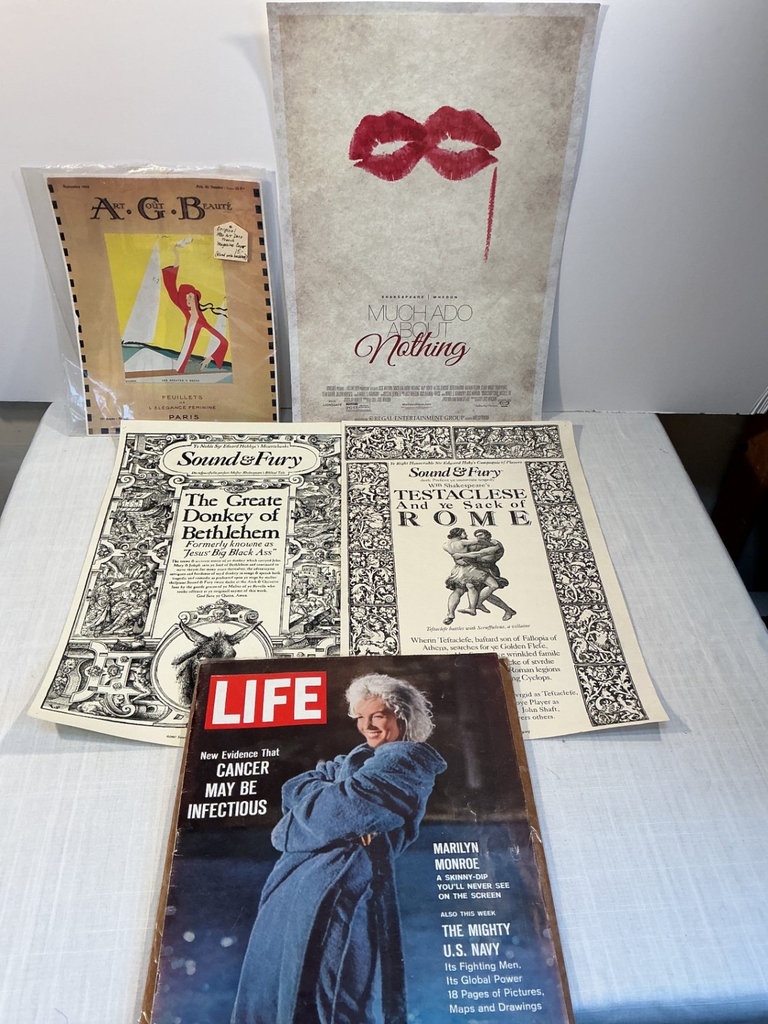 Collection of vintage posters and magazine - image 1 of 6