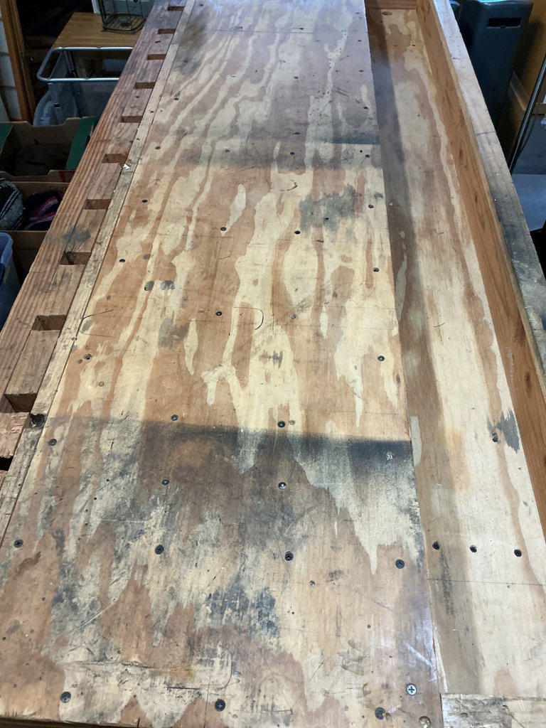 Large wooden workbench with peg-slot edge - image 4 of 4
