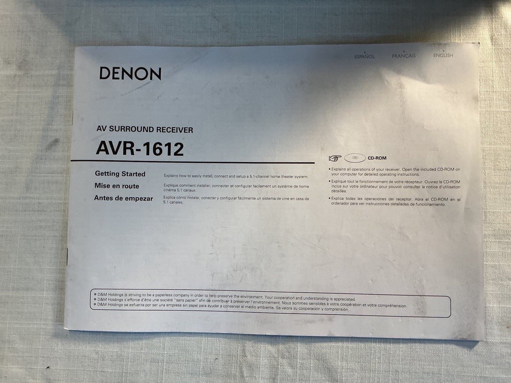 Denon AVR-1612 AV Receiver with ERA Design 4 Satellite Speakers - image 4 of 6