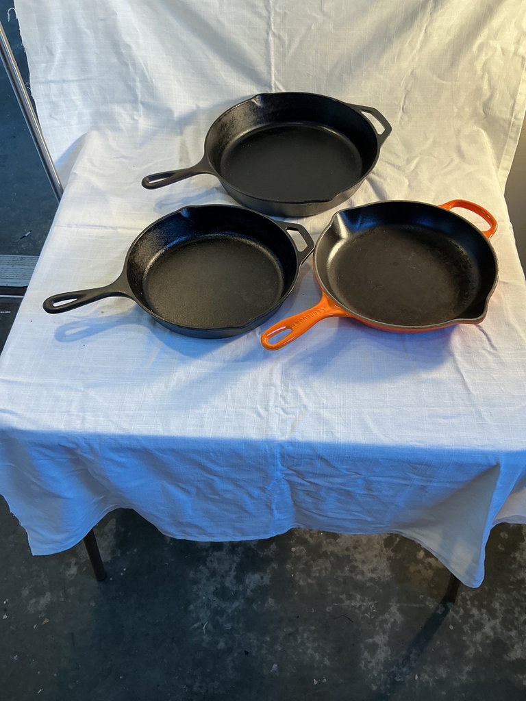 Cast iron skillets including Le Creuset - image 1 of 6