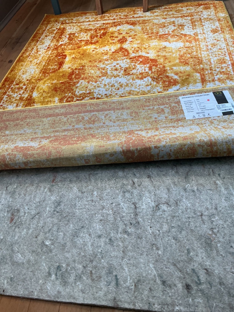 Monaco Collection yellow distressed area rug - image 5 of 5