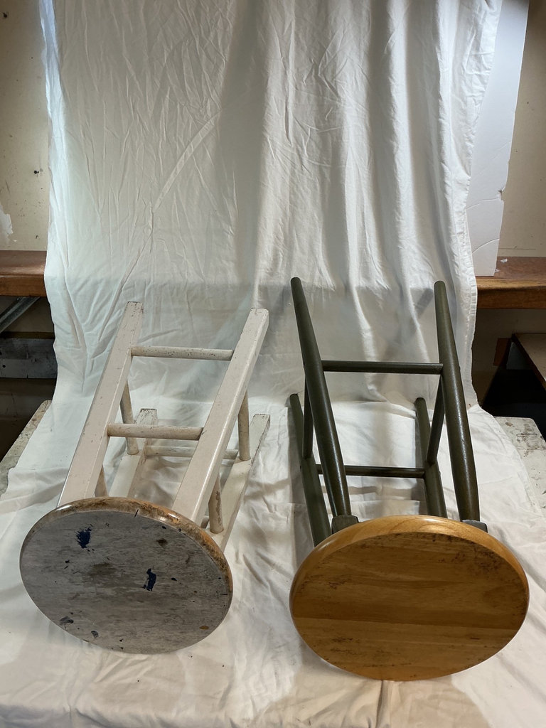Pedal Trash Can and Two Stools - image 4 of 4