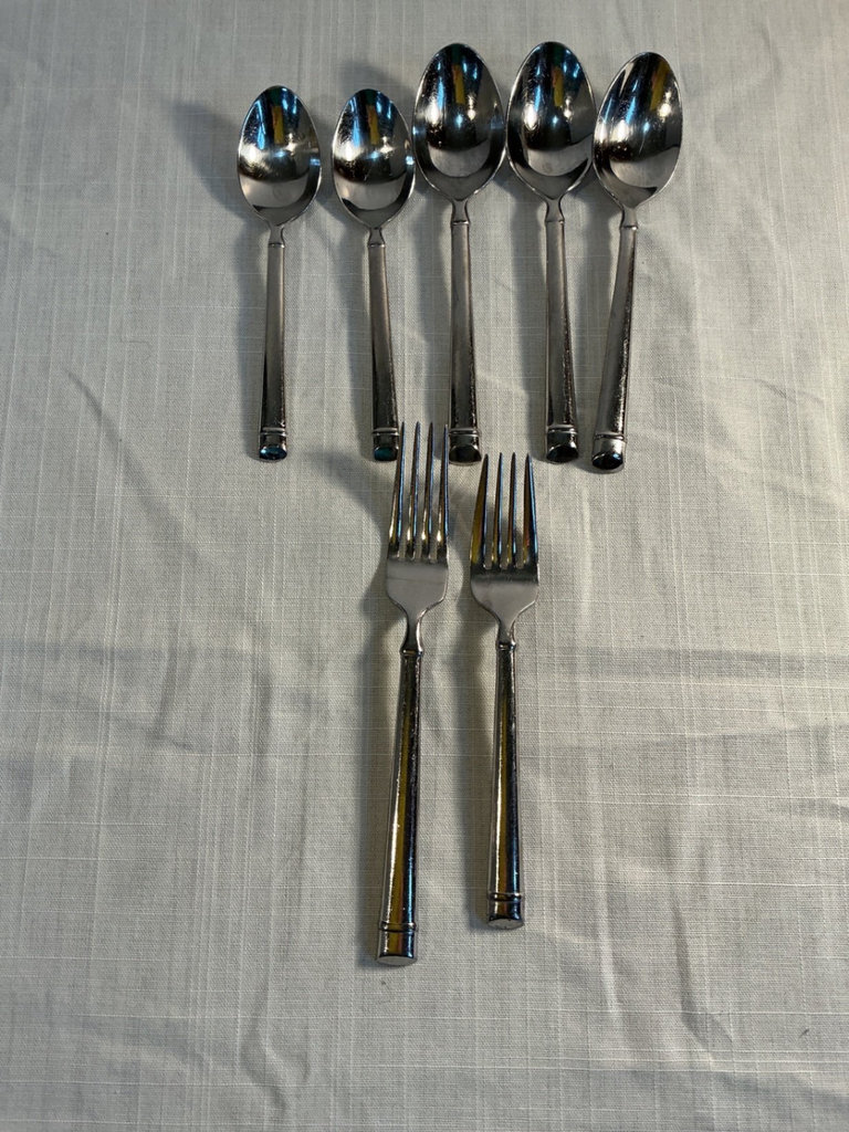 Royal Craft-Wood wooden cutlery tray with stainless steel flatware - image 2 of 9