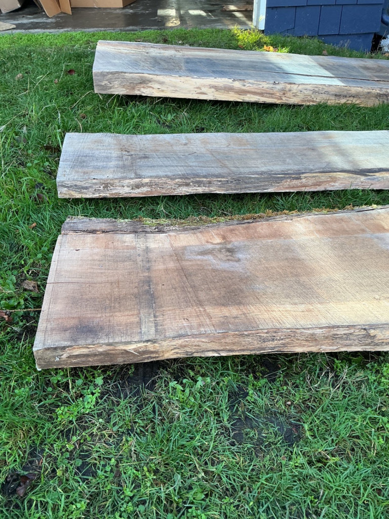 Wide live edge rough-cut Maple Wood slabs - image 5 of 5
