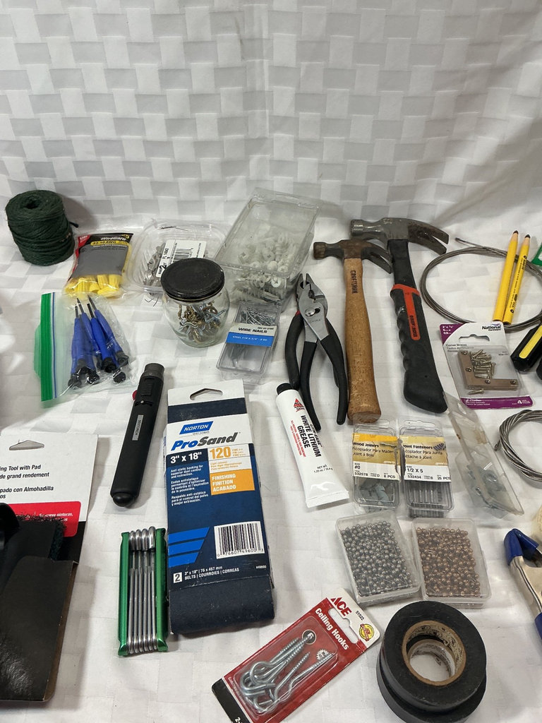Assorted hardware tools and fasteners - image 7 of 8