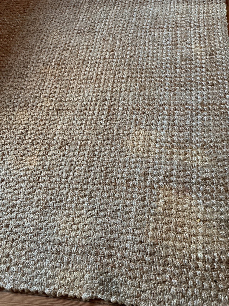 Beige rectangular textured woven area rug - image 2 of 3