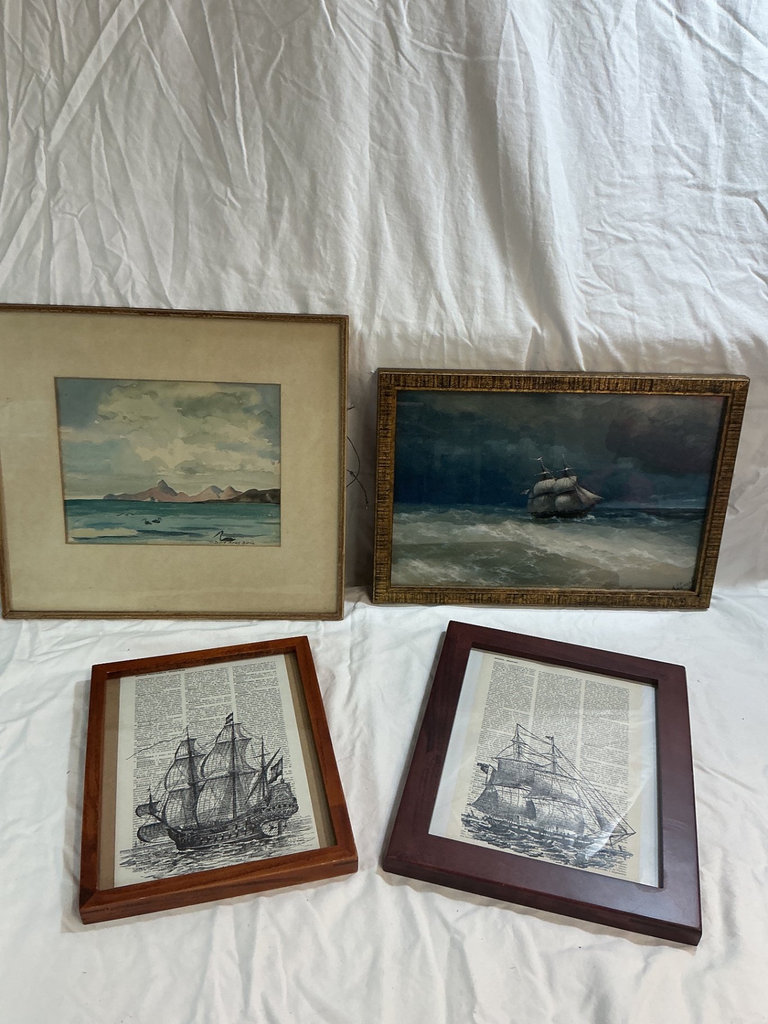 Framed maritime and coastal artworks - image 1 of 7