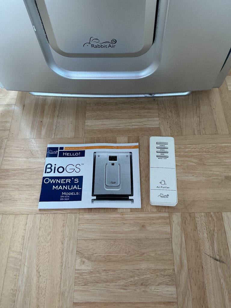 Rabbit Air BioGS Air Purifier with remote and owner's manual - image 3 of 3