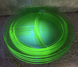 Uranium Glass Chop Plates & Handled Dish - thumbnail 2 of 5