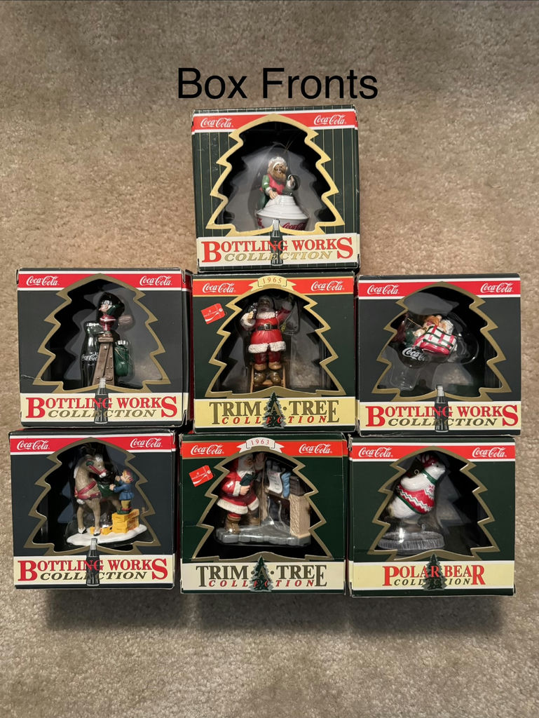 Coca Cola 1990’s Christmas Ornaments - Lot Of 7 - image 1 of 9
