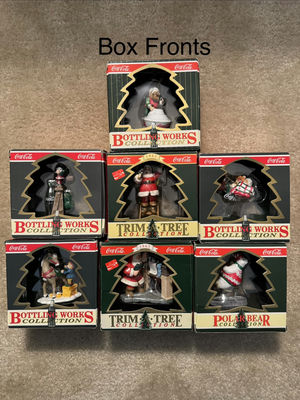 Coca Cola 1990’s Christmas Ornaments - Lot Of 7 - Image 1 of 9