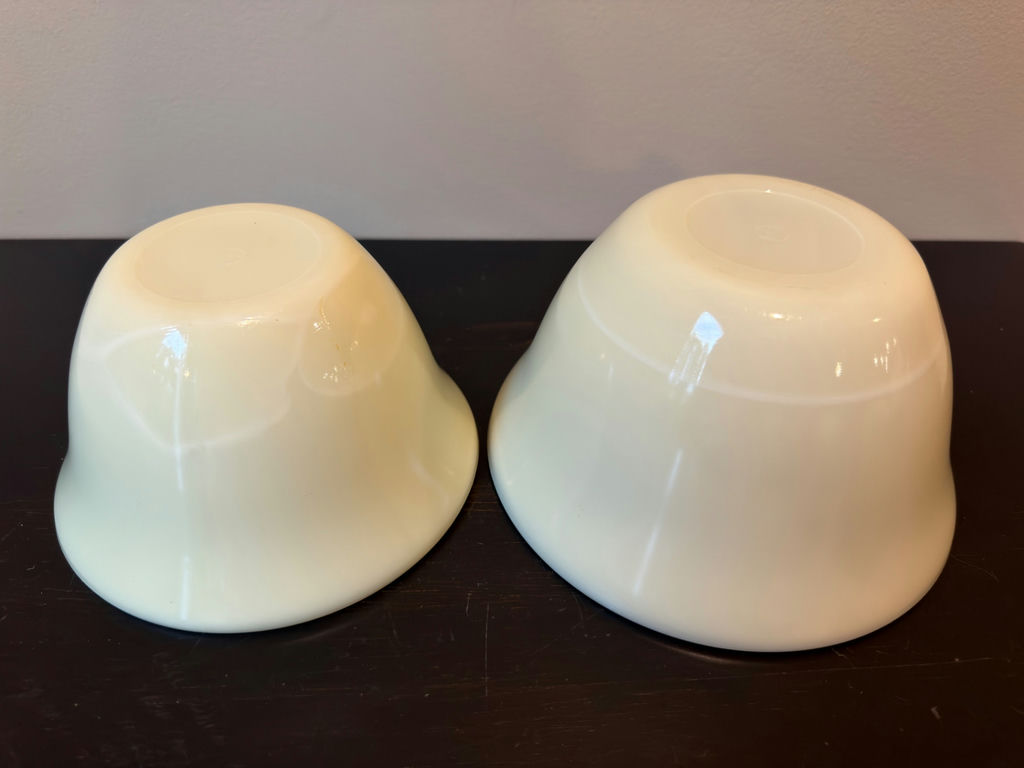 Vintage McKee Uranium Custard Glass Bowls - set of 2 - image 2 of 15
