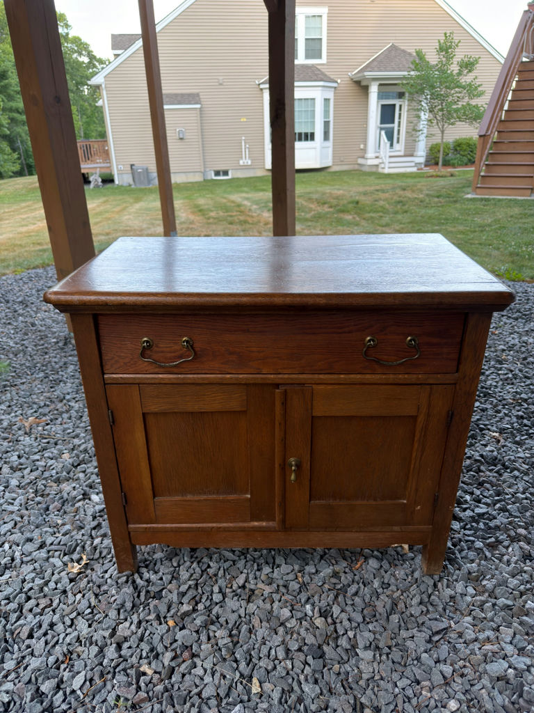 Oak Commode - Washstand - image 1 of 6