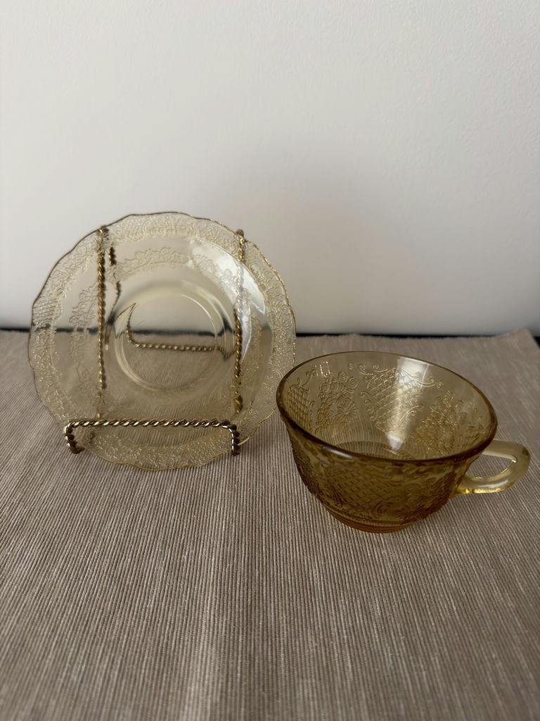 Amber Depression Glass - image 5 of 5
