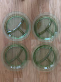 Uranium Glass Chop Plates & Handled Dish - thumbnail 4 of 5