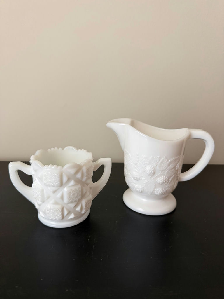 Milk Glass - Doeskin Milk Glass Lot - 7 pieces - image 4 of 6