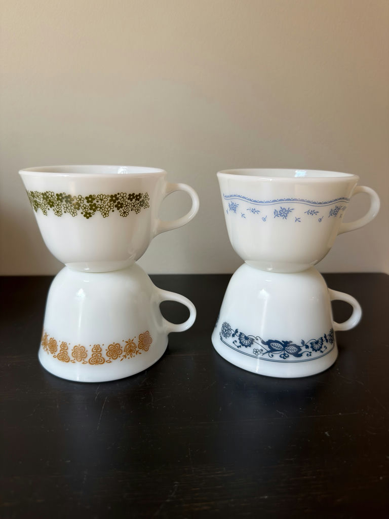 Pyrex Mugs, Teacups, Sugar & Creamer, Bowl - image 3 of 6