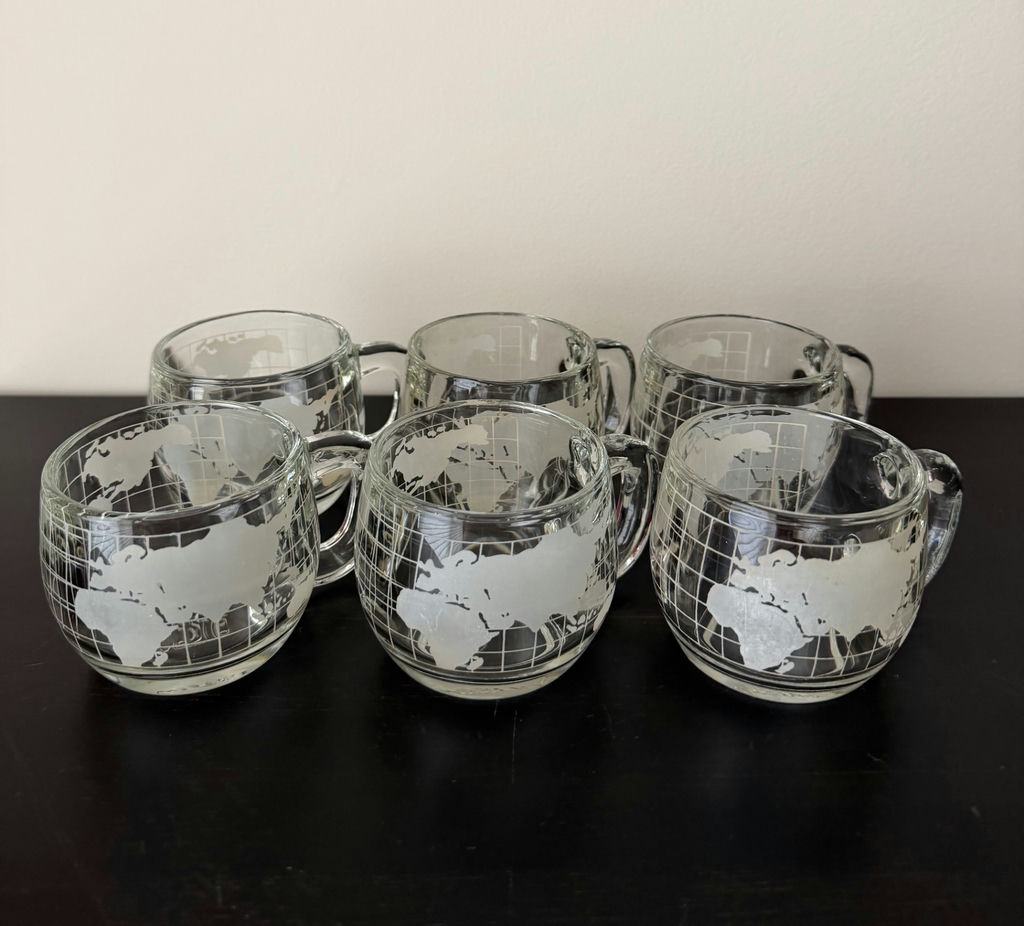 Nescafé Vintage MCM World Globe Coffee Mugs - image 1 of 6
