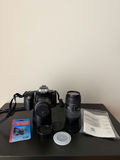 Vintage Minolta 35 mm Camera with Sigma Tiffen Telescoping Lens - thumbnail 1 of 18