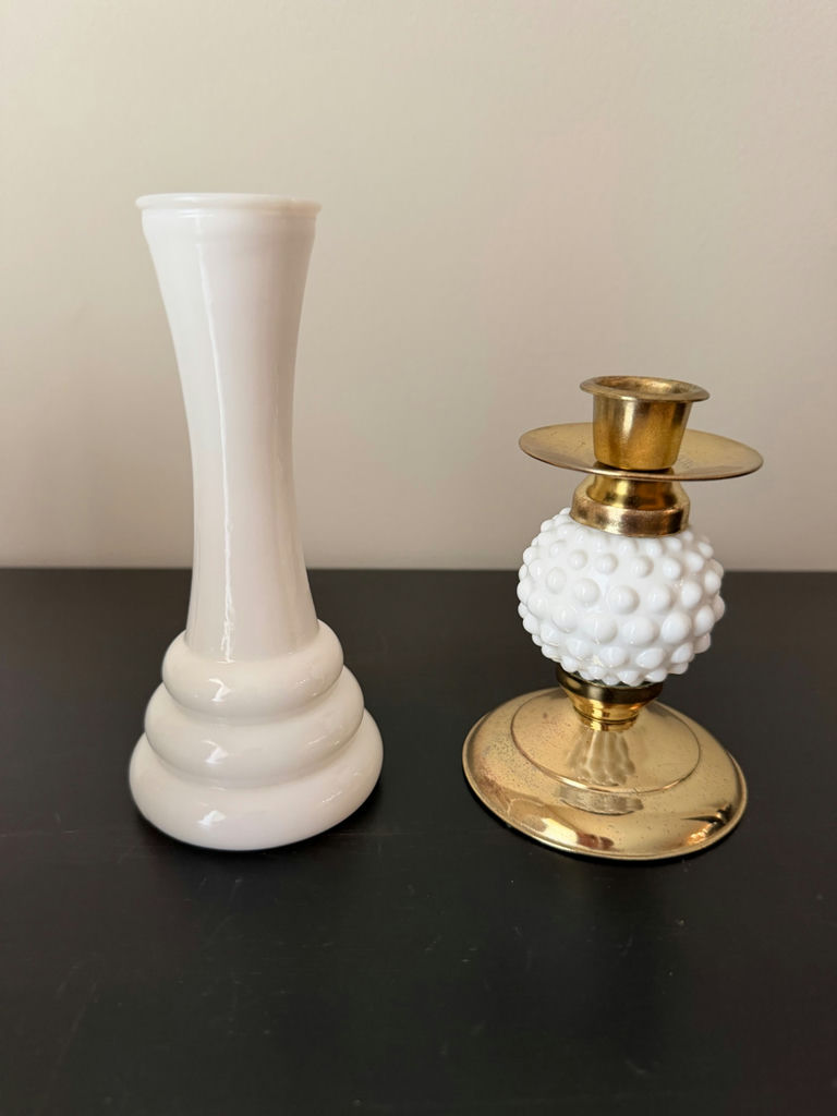 Milk Glass - Doeskin Milk Glass Lot - 7 pieces - image 6 of 6
