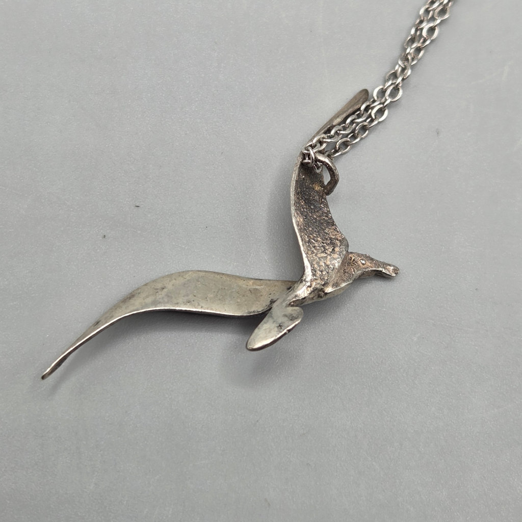 Sterling Silver Seagull Necklace 3.3 Grams - image 5 of 6