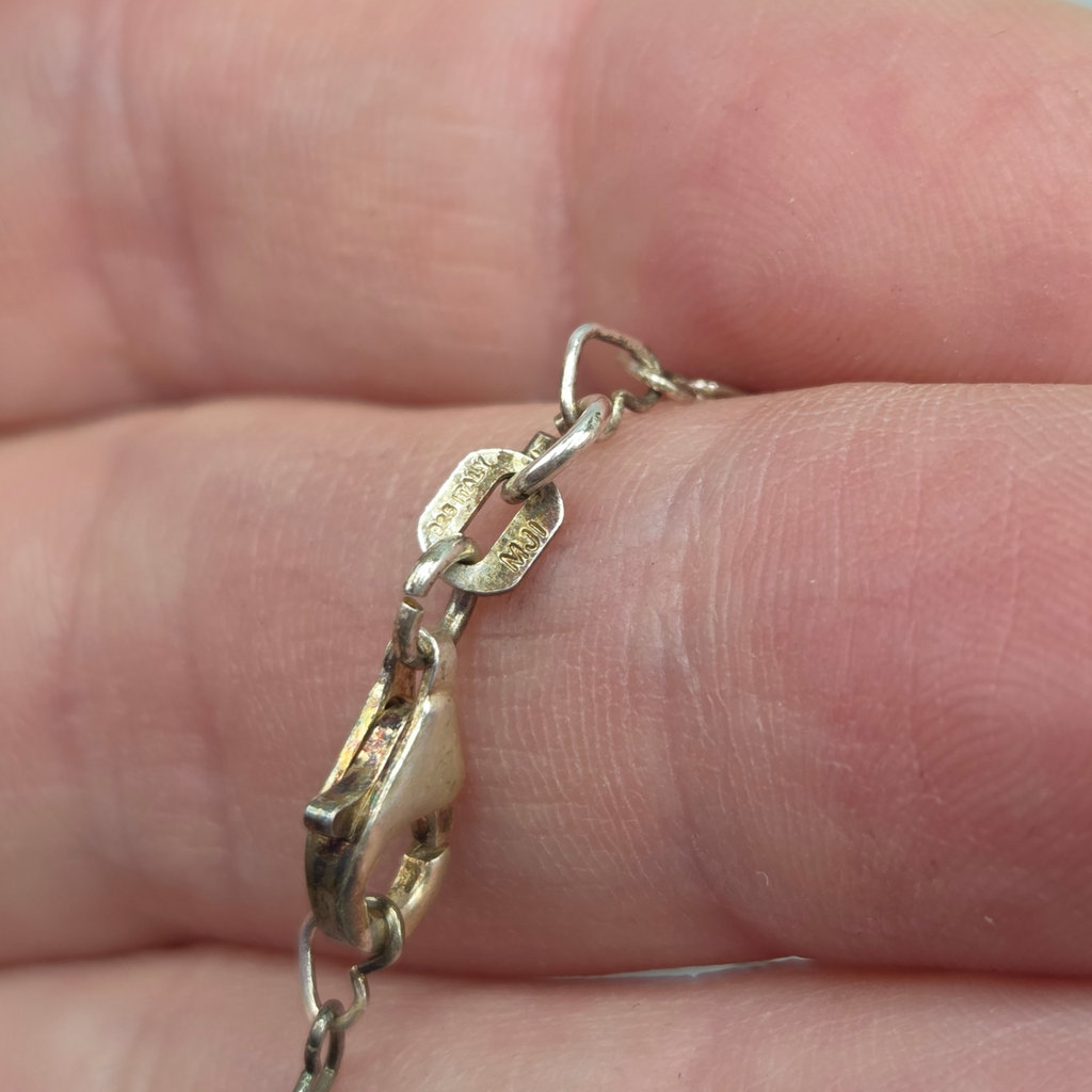 Sterling Silver Heart Link Chain 3.28 Grams - image 3 of 3