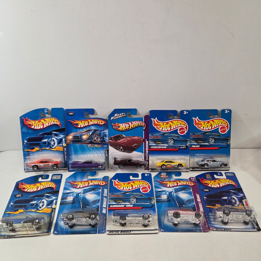 10 Hot Wheels Diecast Cars - image 1 of 3