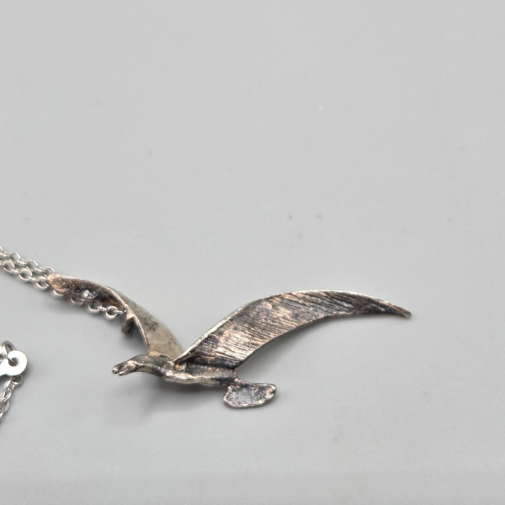 Sterling Silver Seagull Necklace 3.3 Grams - image 2 of 6