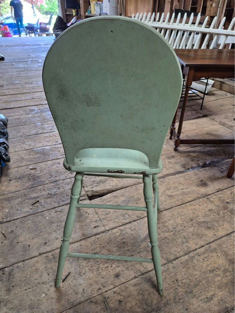 Wooden Child's High Chair - image 2 of 2
