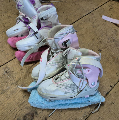 Two Pairs of Adjustable Children’s Ice Skates - Image 1 of 4