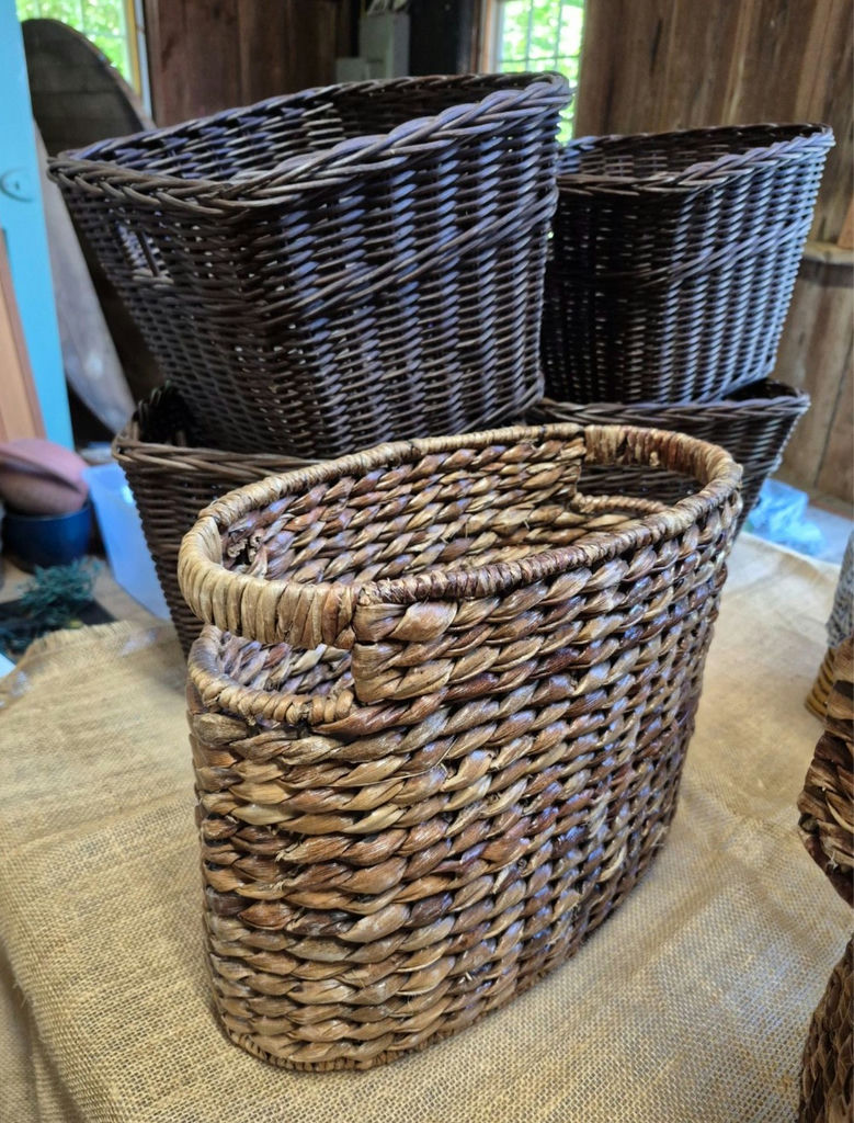Assorted Wicker Storage Baskets and Picnic Basket - image 3 of 5