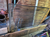 Fireplace Screen, Tool Set, and Log Carrier - thumbnail 1 of 4