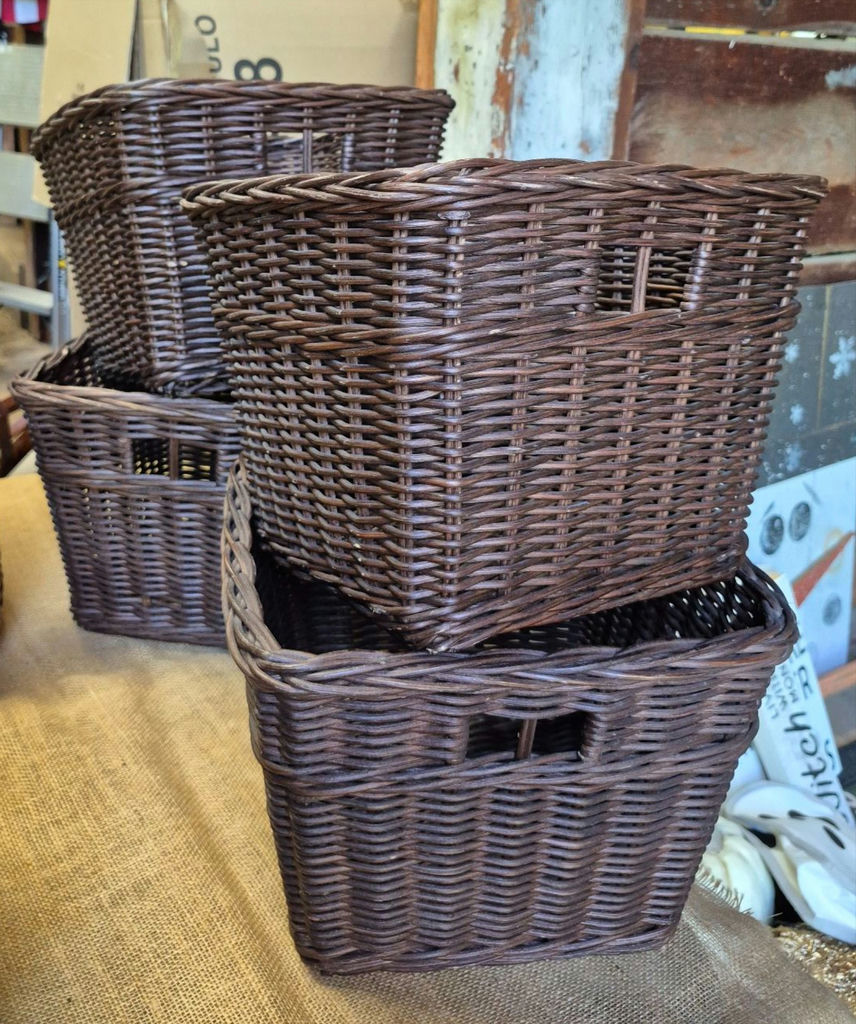 Assorted Wicker Storage Baskets and Picnic Basket - image 5 of 5