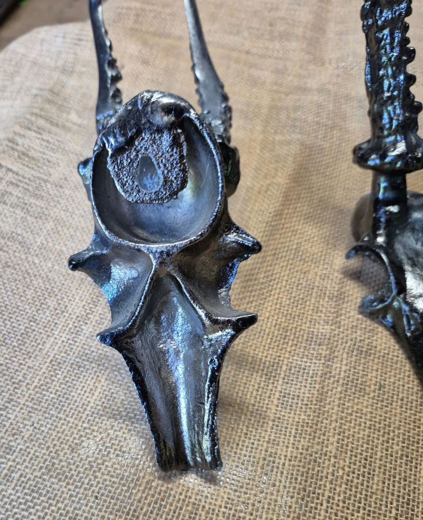 Decorative Antler Hooks, Candles, Glassware, and Framed Art Print - image 3 of 5