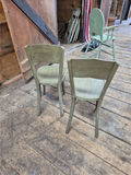 Two Green Wooden Chairs - thumbnail 2 of 2