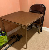 Card Table and 4 Folding Chairs - thumbnail 1 of 1