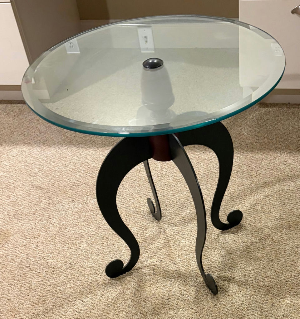 Glass Top End Table - image 1 of 1