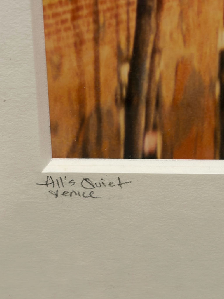 “All’s Quiet, Venice” Photo signed - image 3 of 4