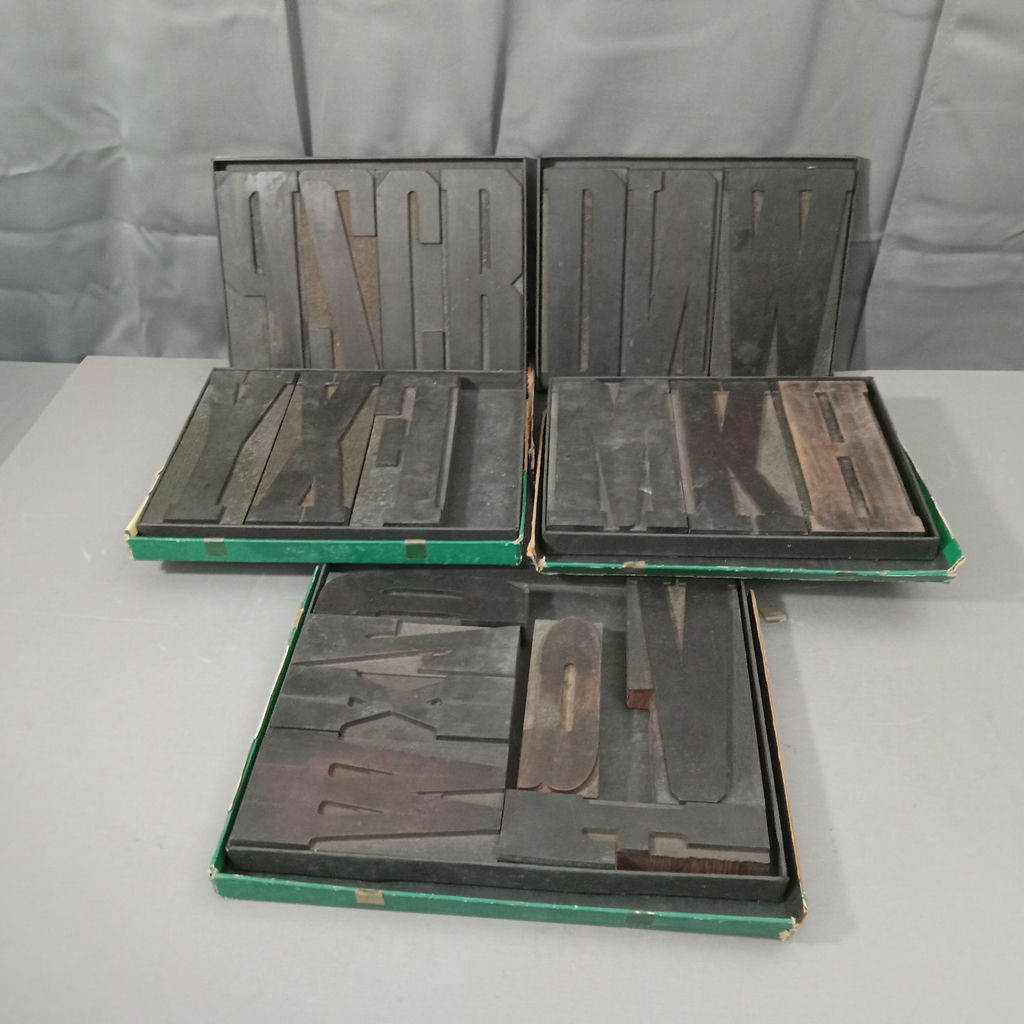 Antique Letterpress Type Blocks - Large Size - image 1 of 7