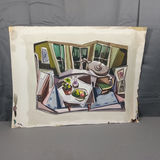 Cubist Still Life Watercolor on Paper - thumbnail 2 of 4