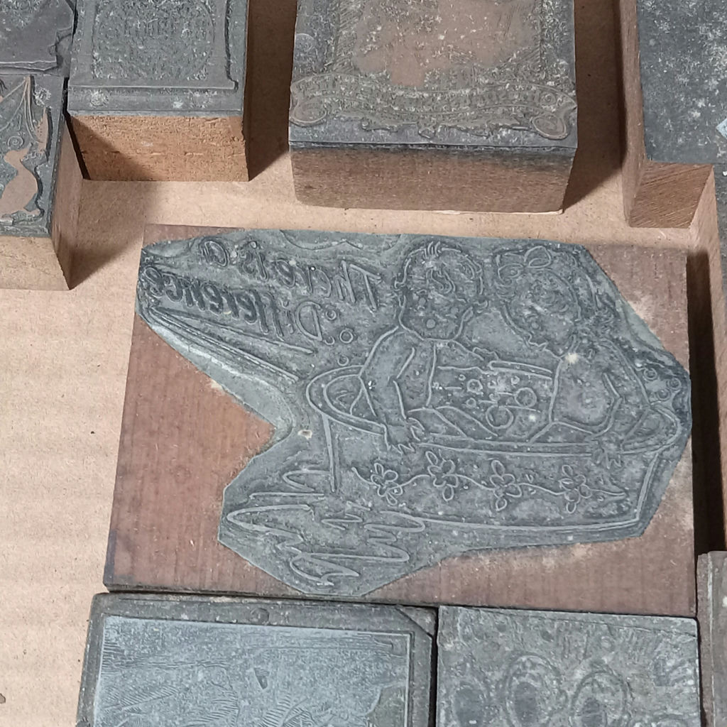 Antique Metal & Wood Letterpress Blocks - image 13 of 17