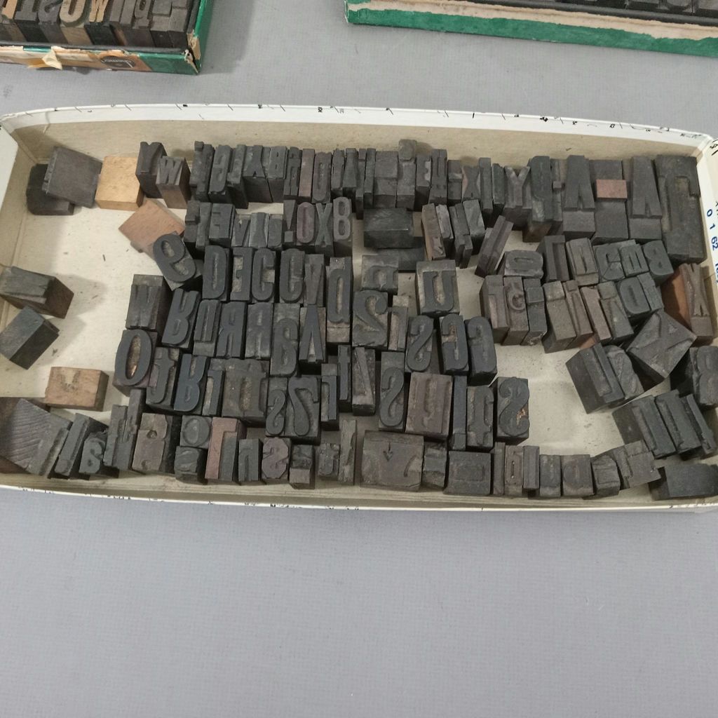 Antique Letterpress Type Blocks - All Wood - image 7 of 8