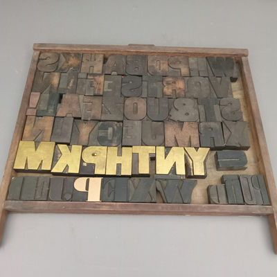 Antique Hamilton Printer's Letterpress Tray & Type - Image 1 of 5