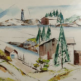 Philip Hicken Framed "Maine Watch" - thumbnail 1 of 7