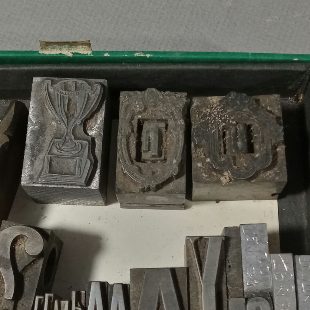 Antique Lead Letterpress Blocks - image 8 of 12
