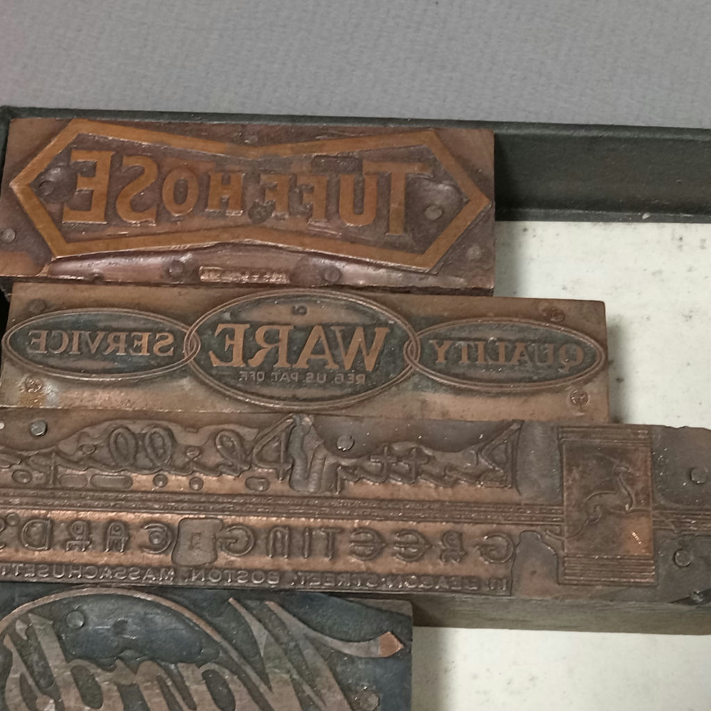 Antique Metal & Wood Letterpress Blocks - image 1 of 13