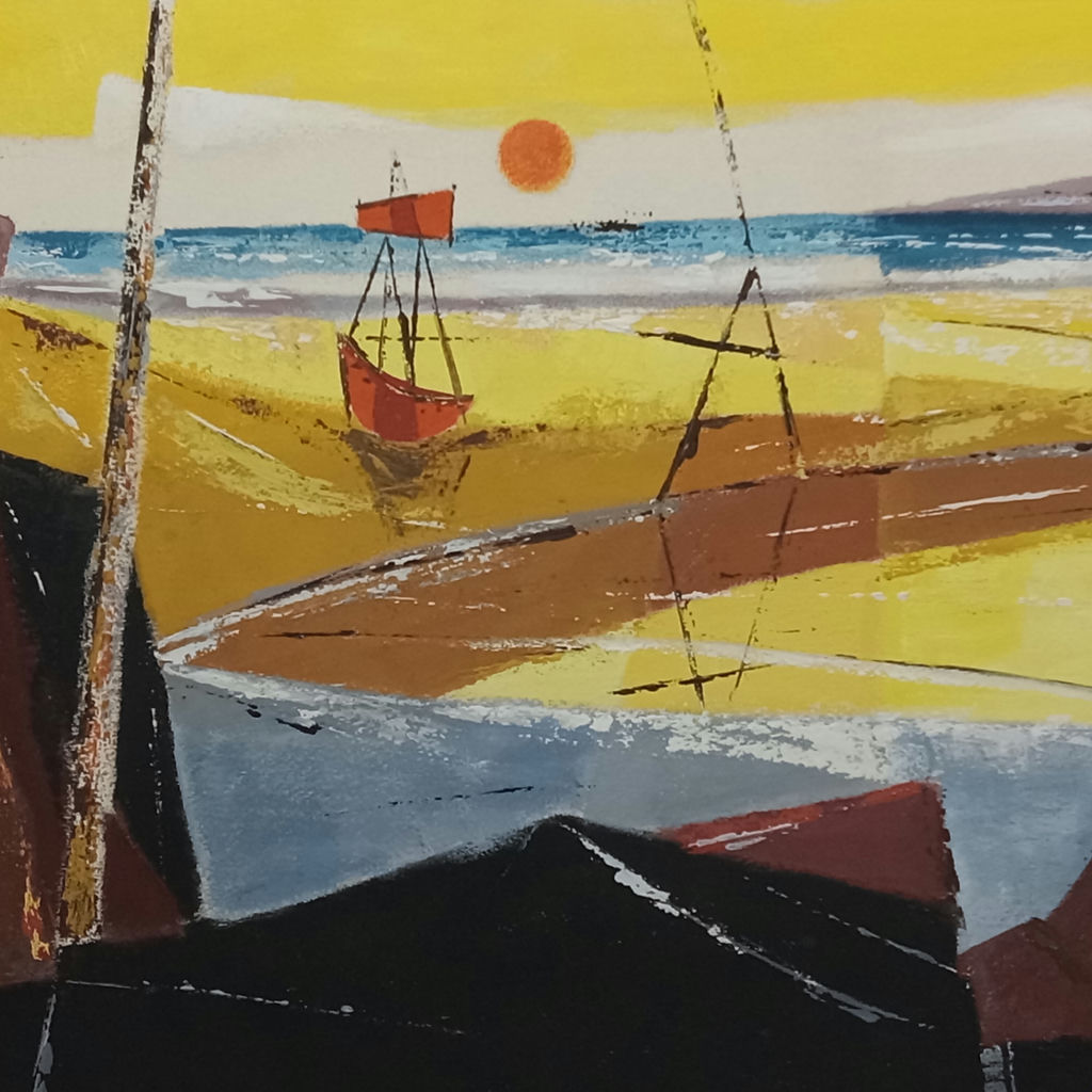 Philip Hicken Acrylic on Paper Beach Scenes - image 1 of 10